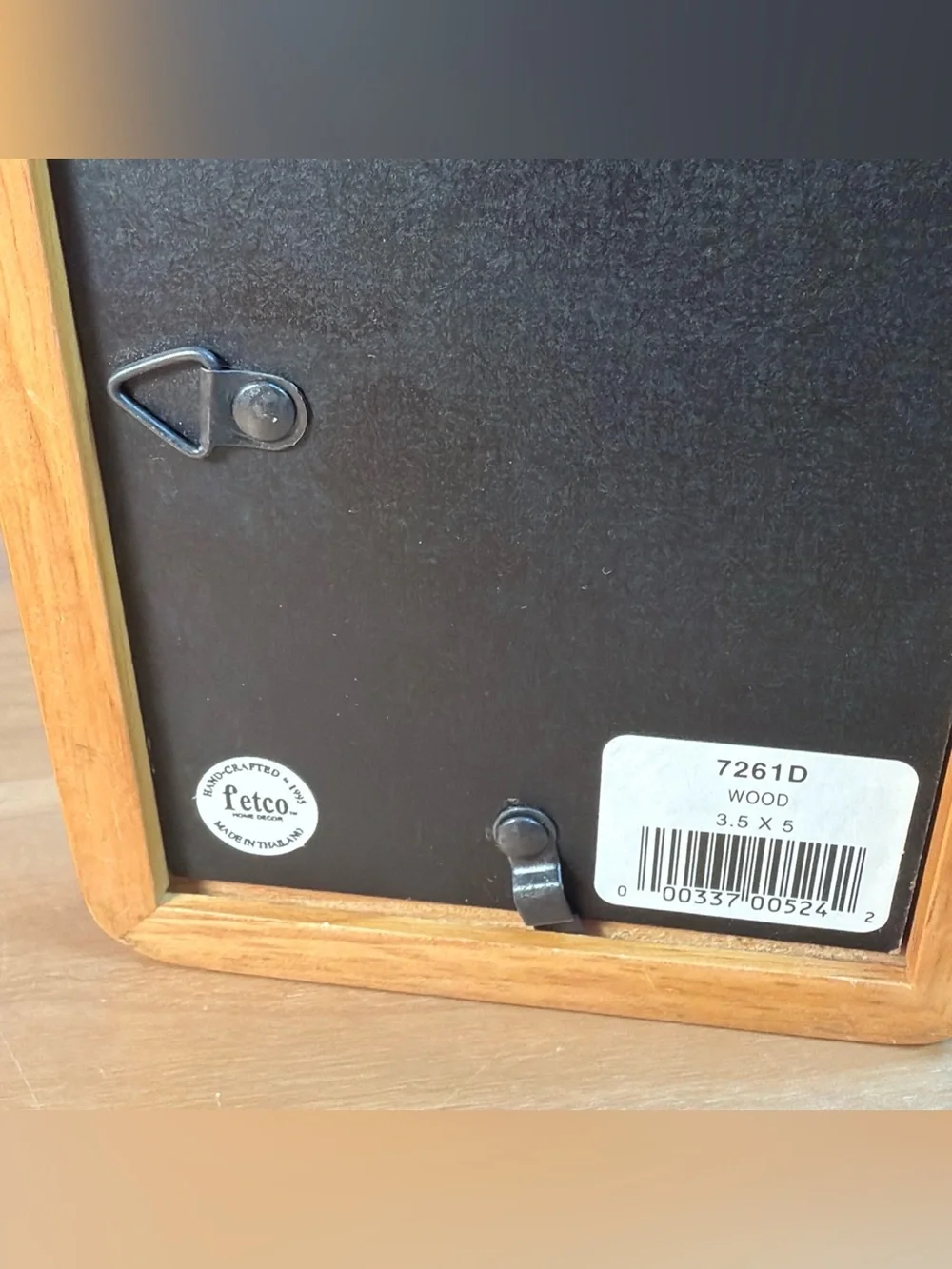 VTG Fetco Teak Wood Double Picture BiFold Frame Handcraft 3,5 x 5” ( NO Glass)